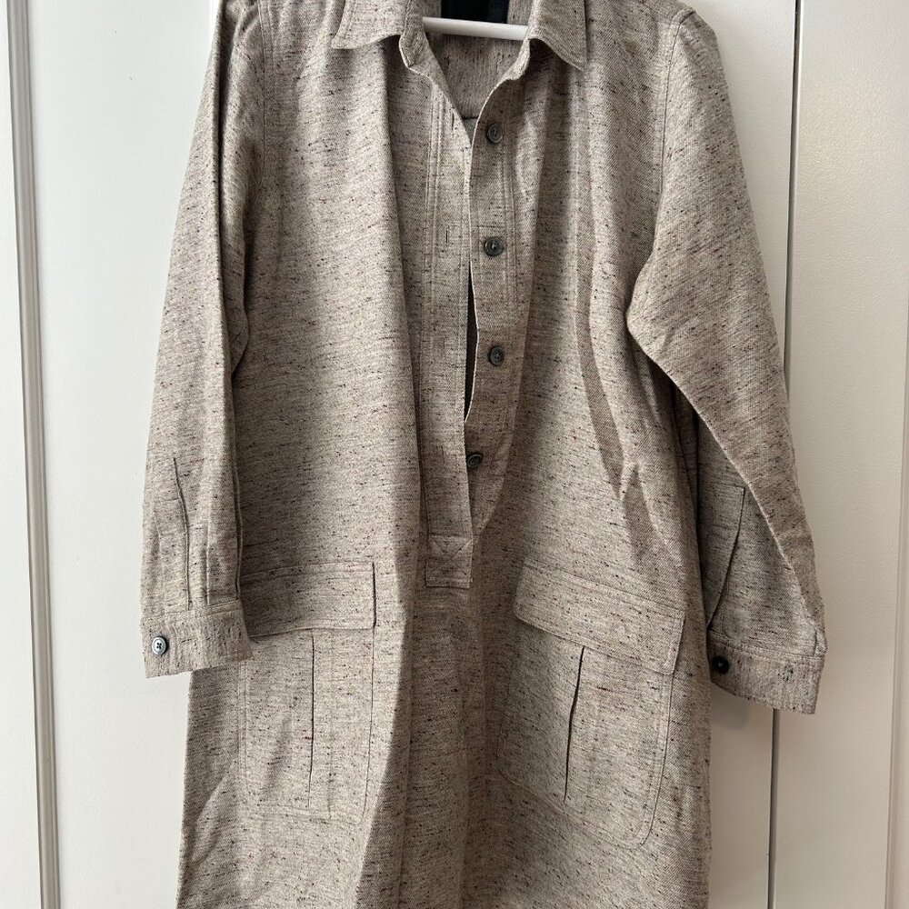 No. 6 Store Speckled Half-Button Smock with Pockets Sz 2